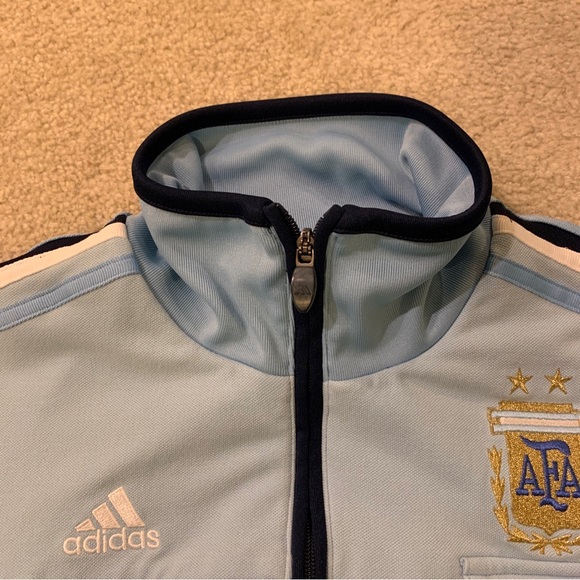 Adidas Argentina Soccer Blue Full Zip Jacket Pockets Mens Size XL 2007 - Picture 5 of 15
